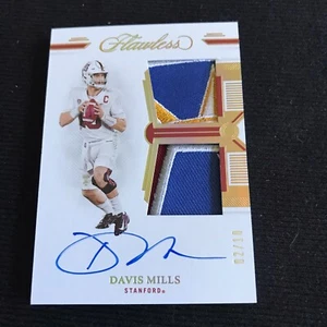 2022 Flawless Collegiate Davis Mills Gold Dual Patch Auto 02/10 #DAV Cardinal - Picture 1 of 2
