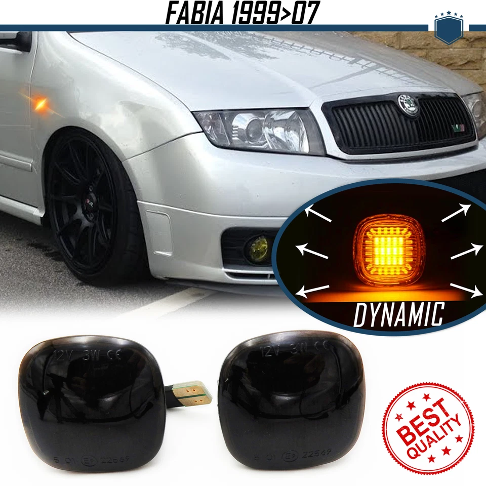 Frecce LED Sequenziali Dinamiche per SKODA FABIA I 6Y CANBUS Omologate Laterali - Immagine 1 di 4