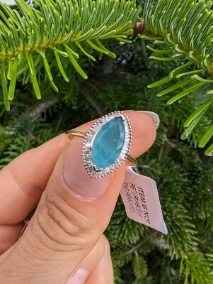 2.06 Ct. Grandidierite and Diamond Halo Cocktail Ring in 9K Yellow Gold COA - Image 1 of 4