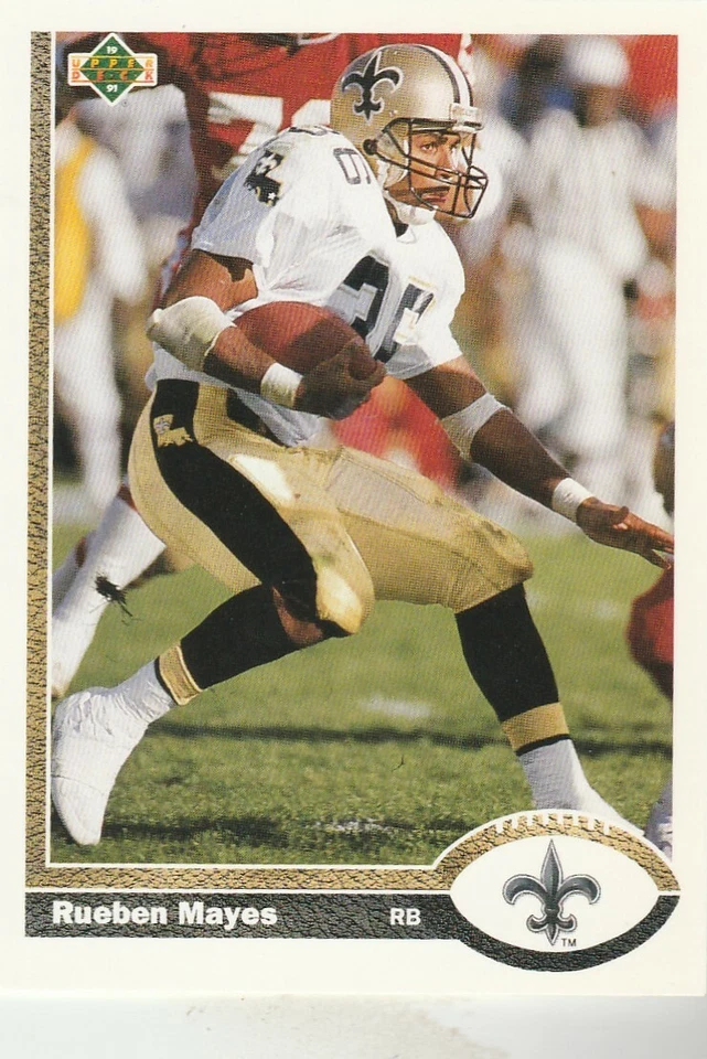 FREE SHIPPING-MINT-1991 Upper Deck #230 Rueben Mayes Saints PLUS BONUS CARDS - Image 1 of 1