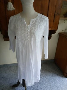 Romantische 🌷🌷Damenbluse / Tunika VAN DEURS DANMARK luftig, weiss Gr. S - Bild 1 von 5