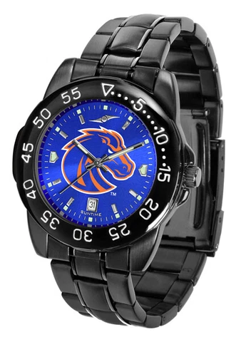 Boise State Broncos Men Fantom Anochrome Watch and Orange Wallet Cover
