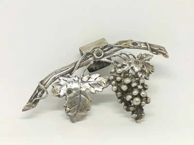 Grappolo d'uva vintage in argento 925  - Immagine 1 di 2