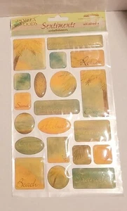 Tropical Theme Stickers Pamela Woods Sentiments Crafts Scrapbooking Beach. - Picture 1 of 4