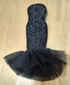 1994 Vintage Barbie Solo in Spotlight #982 Black REPRODUCTION Mermaid Gown NM - Picture 1 of 3