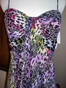 Alex and Eve Designer $178 Animal Print NWT Cocktail Sundress PRP 6 - Picture 1 of 5