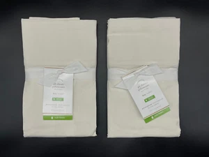 POTTERY BARN CLASSIC 2 SETS OF 2 KING PILLOWCASES IVORY NEW WITH TAG - Picture 1 of 3