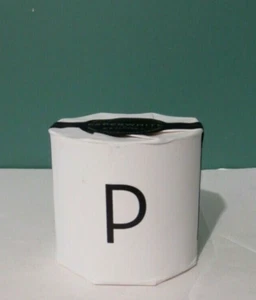 POTTERY BARN New ALPHABET Votive Paperwhite Scented Candle -Smokeless Burn "P" - Picture 1 of 4