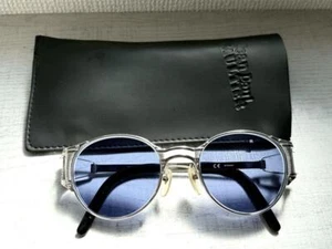 Jean Paul Gaultier 56-5105, Vintage 90s silver round steampunk sunglasses w/Case - Picture 1 of 10