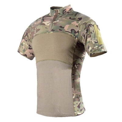 Tactical Combat Shirt Perspiration T-Shirt Short Sleeve Tops Summer Gear Hunting - Image 1 of 4