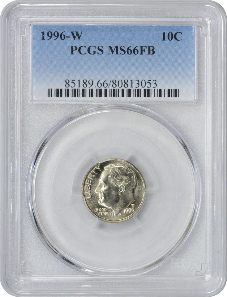 1996-W Roosevelt Dime MS66FB PCGS - Image 1 of 2