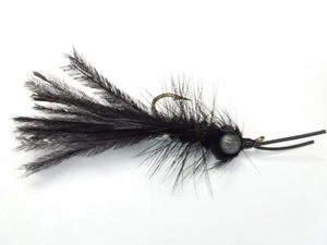 Murray's Hellgrammite - Negro - Talla 4 y 6 - Paquete de 2 - Streamer de pesca con mosca - Imagen 1 de 2