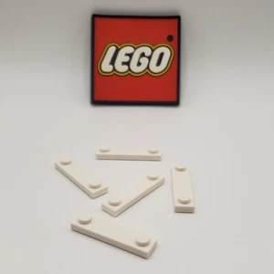 LEGO 1 x 4 Modified Plate w/ 2 Studs WHITE (x5) 41740 NEW BULK PARTS LOT - Picture 1 of 3