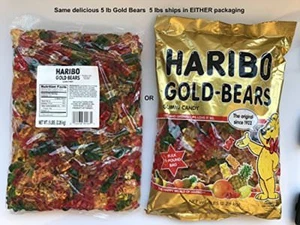 Caramelo de goma Haribo Original Gold-Bears, ¡bolsa de 5 libras de deliciosos osos! Envío... - Imagen 1 de 5