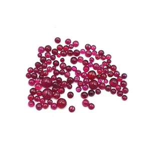Natural Ruby Round Cabochon Loose Gemstone Lot 43 Pcs 1.50-2.25 MM 2 CT - Picture 1 of 4