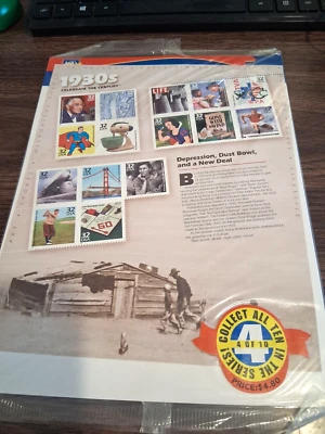 1998 CELEBRATE THE CENTURY 1930s SHEET OF 15 STAMPS SC ORIGINAL PACKAGING - Image 1 of 3
