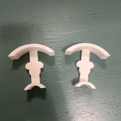 Gancho de pared blanco impreso en 3D para orejeras Disney 2 Foto 1 de 3