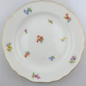 e9825 plato Meissen 2. Elección con luciérnagas y borde dorado Ø 22,5 cm - Imagen 1 de 5