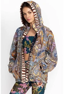 Johnny Was Harmon Jacket Reversible, Multi-Pattern, Rain Jacket, Hooded, Lg, NWT - Picture 1 of 15