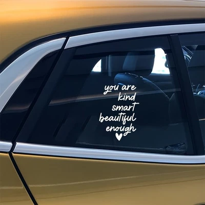 2x You are Kind, Smart, Beautiful, Enough Mirror Sticker Decal Car Truck sticker — 第 1/4 张图片