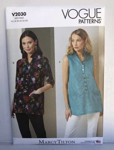 Vogue V2030 Misses Tunics By Marcy Tilton Sewing Pattern Sizes 18-26 New Uncut - Picture 1 of 2