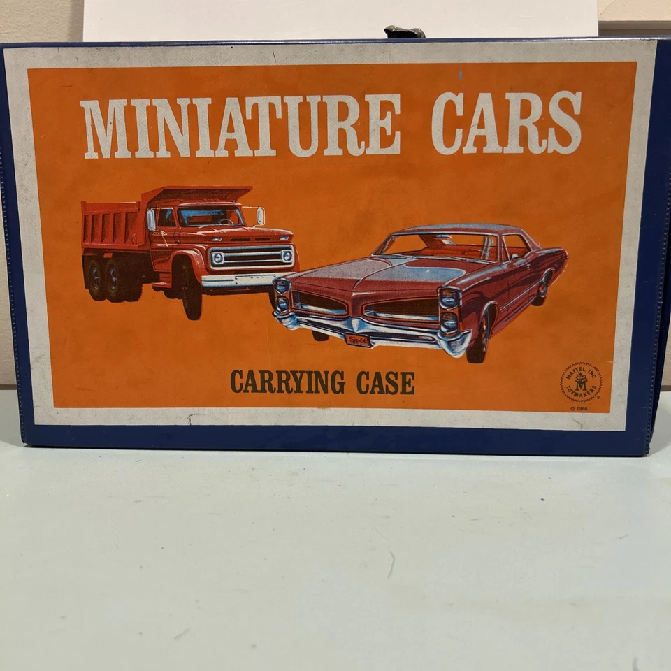 1966 Mattel Miniature Car Carry Case Toy Storage Bar Gas Station Man Decor Gift - Image 1 of 4