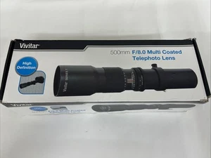 Vivitar 500mm F/8.0 MultiCoated Telephoto High Definition Lens SLR Compatible  - Picture 1 of 7