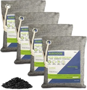Nature Fresh Air Purifier Bags, Activated Bamboo Charcoal Air Purifying Bag,4 P - Picture 1 of 7