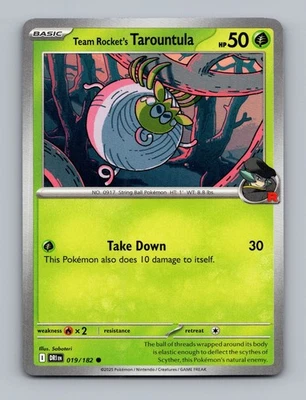 (2x PlaySet) Team Rocket's Tarountula 019/182 SV10: Destined Rivals Non Holo NM - Image 1 of 2