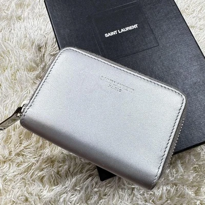 Estuche Monedero Yves Saint Laurent Mujer Color Muy Buen Estado Logotipo Plata Repujado Hardwar Foto 1 de 4
