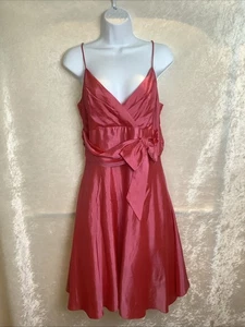 Roberta Vintage Women’s Cocktail Dress V-Neck Made In Mexico Size 8 Fuchsia - Picture 1 of 16