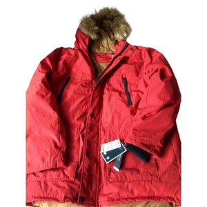Club Room XXL Red Parka Coat Faux Fur Hood Water Resistant Winter Jacket - Picture 1 of 8