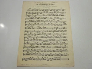 UNACCOMPANIED SONATA BY J.S.BACH FOR TREBLE RECORDER DOLMETSCH RECORDER SERIES - Picture 1 of 3