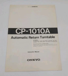 Onkyo CP-1010A Record Player / Turntable  Owner / User Manual Original - Picture 1 of 3