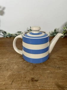 T.G. Green ' Original Cornish Blue Striped Teapot ' Church Gresley Ceramic - Picture 1 of 8