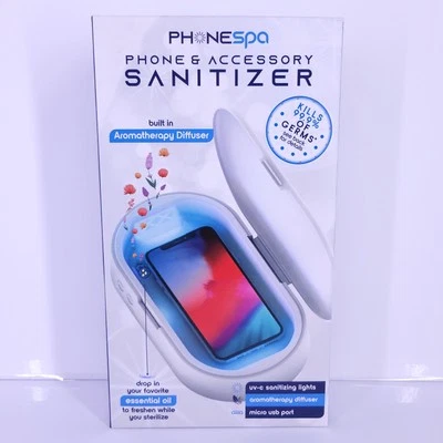 TZUMI Phone Spa Cell Phone & Accessory UV-C Sanitizer (White) Brand New Sealed - Image 1 of 4