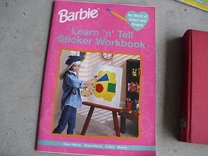 1999 Softcover Book Barbie Learn n Tell Sticker Workbook - Picture 1 of 1