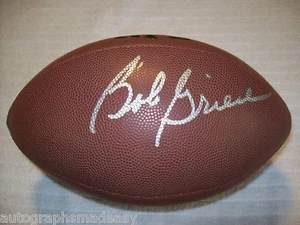 BOB GRIESE MIAMI DOLPHINS SIGNED NFL FOOTBALL COA - Picture 1 of 2