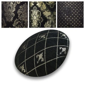 Flat Round Shape Cover*Black Chenille Floor Seat Chair Cushion Case Custom*Wk10 - Picture 1 of 14