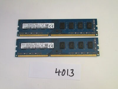 SKHynix HMT351U6EFR8C-PB 2x4Gb=8G PC3-12800 1600Mhz DDR3 Desktop Memory RAM 4013 - Image 1 of 2