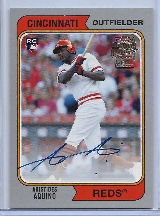 2020 TOPPS ARCHIVES SILVER ARISTIDES AQUINO AUTOGRAPH AUTO #D/99 CINCINNATI REDS