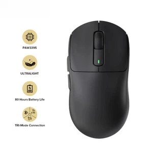 Black PAW3395 Wireless Gaming Esports Mouse 55g 26000DPI 6 Buttons Optical - Picture 1 of 14