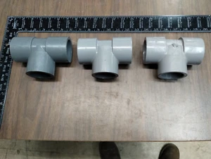 LOT OF 3 1.5" Socket CPVC Schedule 80 TEE T SLIP GLUE NFS-PW NNB SPEARS PVC - Picture 1 of 3