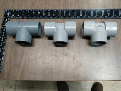 LOT OF 3 1.5" Socket CPVC Schedule 80 TEE T SLIP GLUE NFS-PW NNB SPEARS PVC - Image 1 of 3