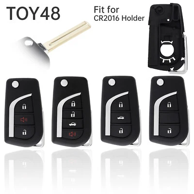 CR2016 Holder Flip Folding Remote Key Shell Case Fit for Toyota /Camry /Corolla - Image 1 of 4