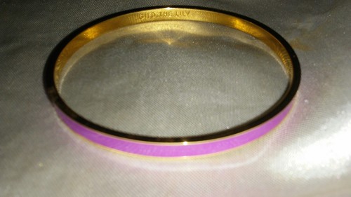 BRACCIALE KATE SPADE BRACCIALETTO DORATO IL GIGLIO TONO VIOLA ORO
