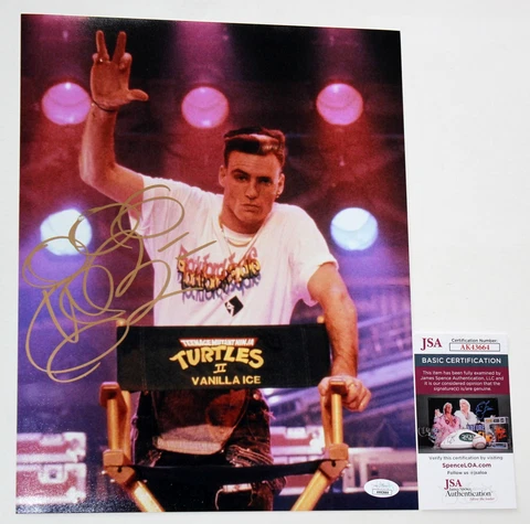 VANILLA ICE SIGNED 11x14 PHOTO TMNT TEENAGE MUTANT NINJA TURTLES II AUTO JSA COA Cover