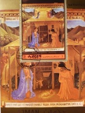 Bargain price  (5 images) AJMAN MANAMA Postage Stamps  Christ Christmas  5 she