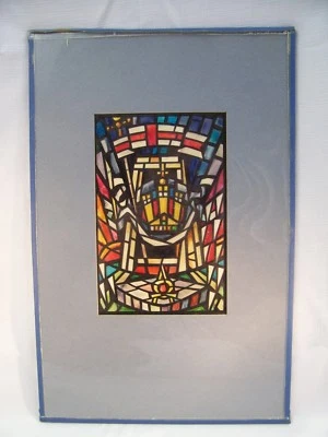 Tumba de Jesús con corona vitral cristiana C. Schattauer  Foto 1 de 4