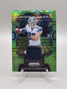 LUKE SCHOONMAKER 2023 PANINI PRIZM NEON GREEN PULSAR ROOKIE GEAR RC #RG-LS - Picture 1 of 2